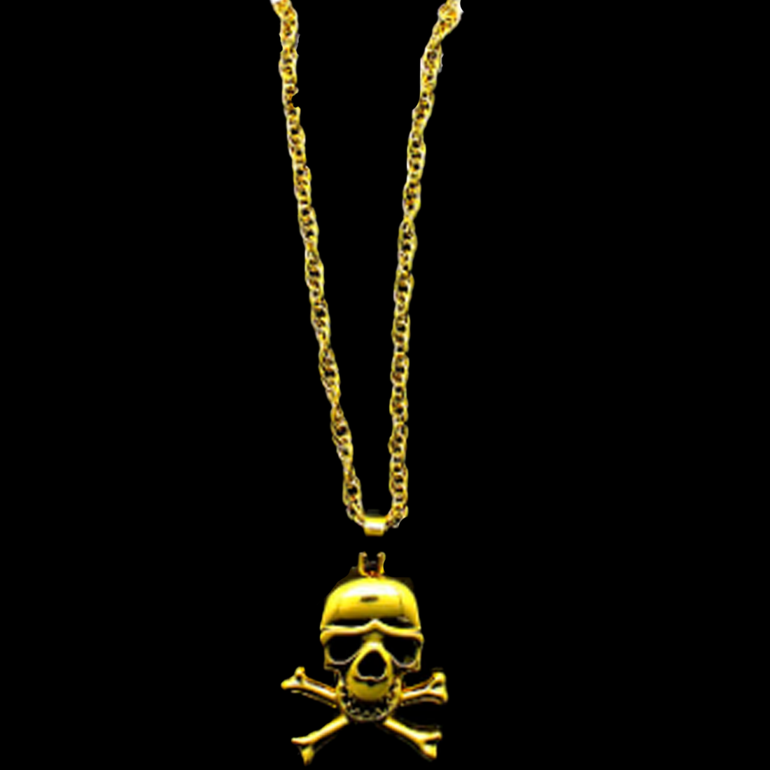 Gold skull deals and crossbones pendant