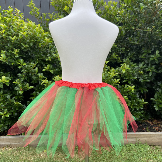 30cm Christmas Red and Green Tutu