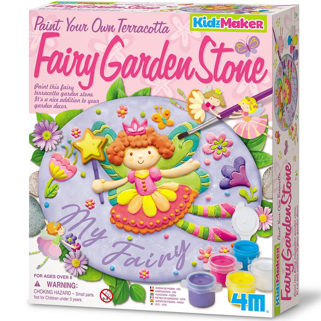 4M KidzMaker Paint Your Own Terracotta Fairy Garden Stone