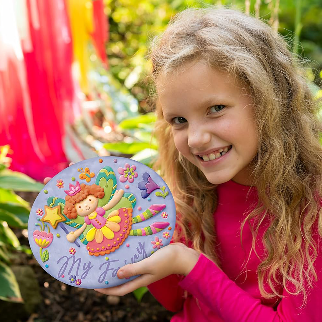 4M KidzMaker Paint Your Own Terracotta Fairy Garden Stone