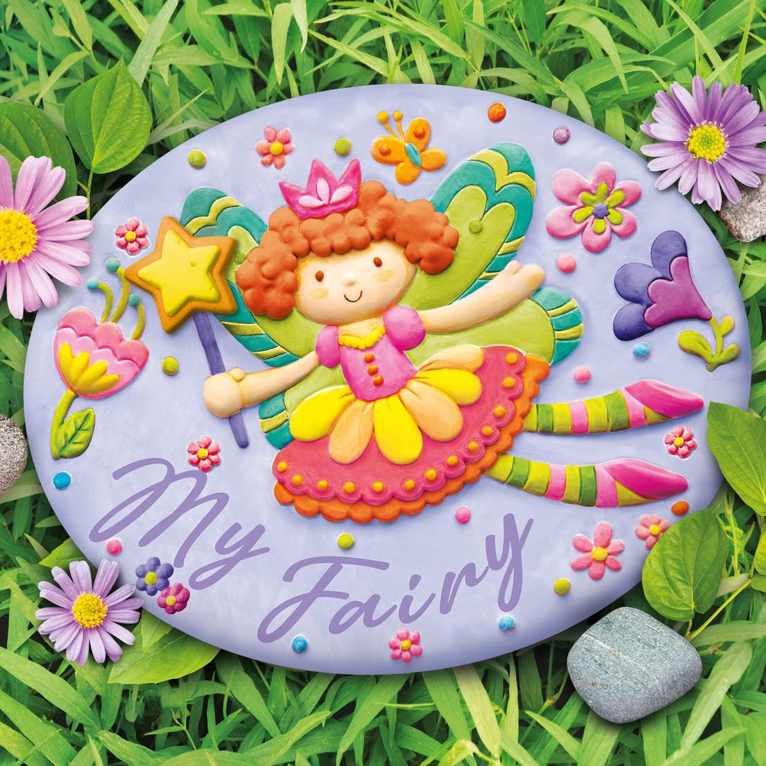 4M KidzMaker Paint Your Own Terracotta Fairy Garden Stone