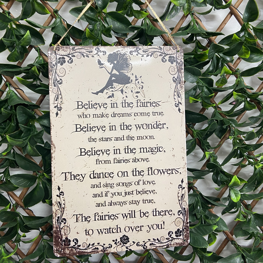 Believe in Fairies Sign