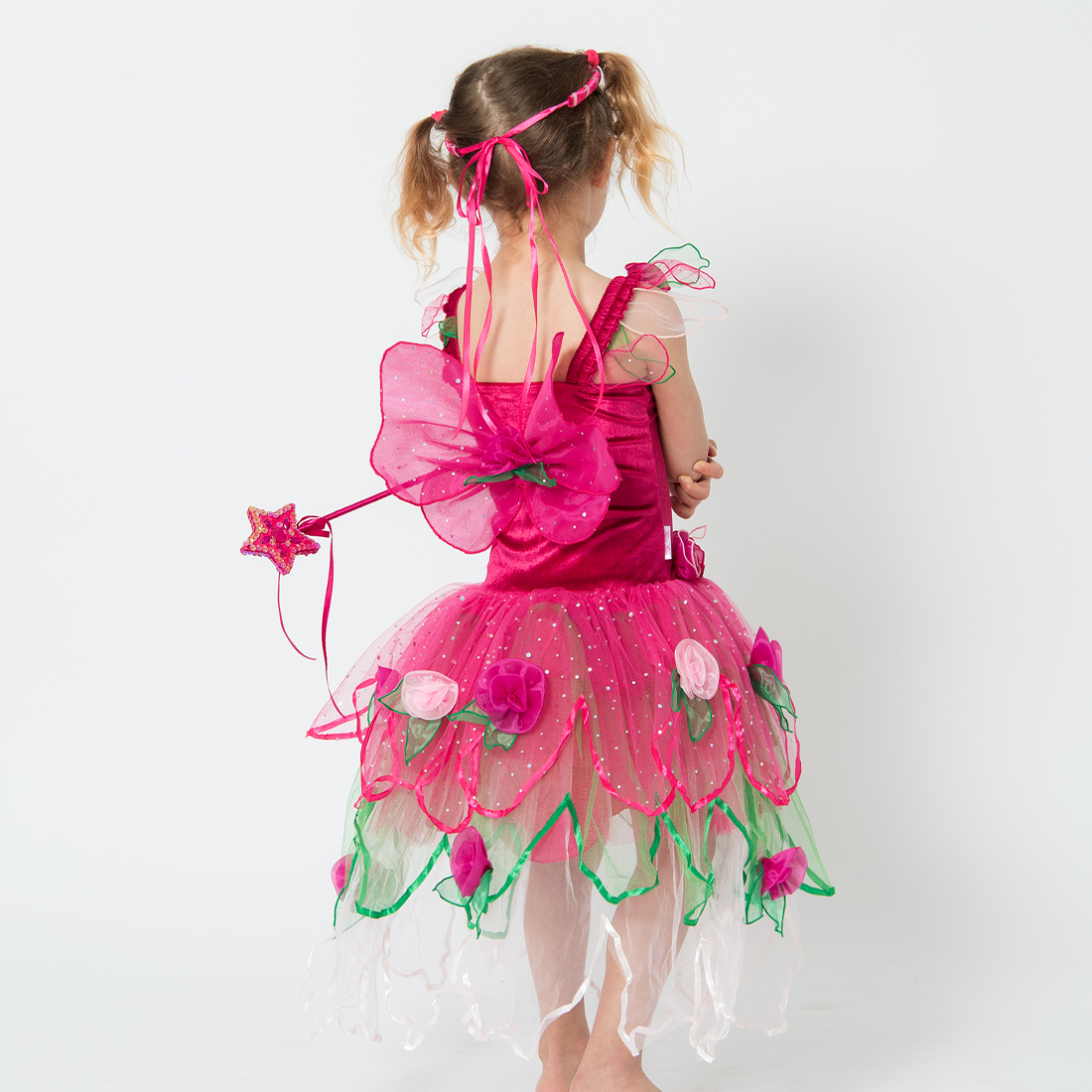 Bloom Fairy Dress in Hot Pink