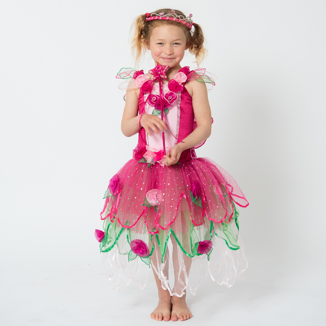 Bloom Fairy Dress in Hot Pink