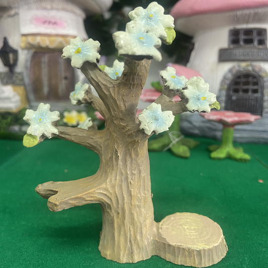 Blue Fairy Garden Tree Display