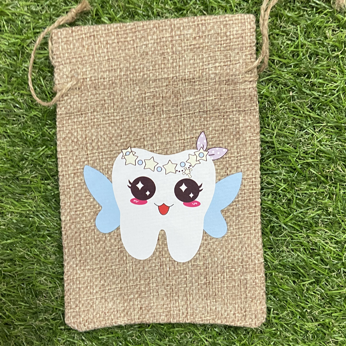 Blue Tooth Fairy Drawstring Pouch