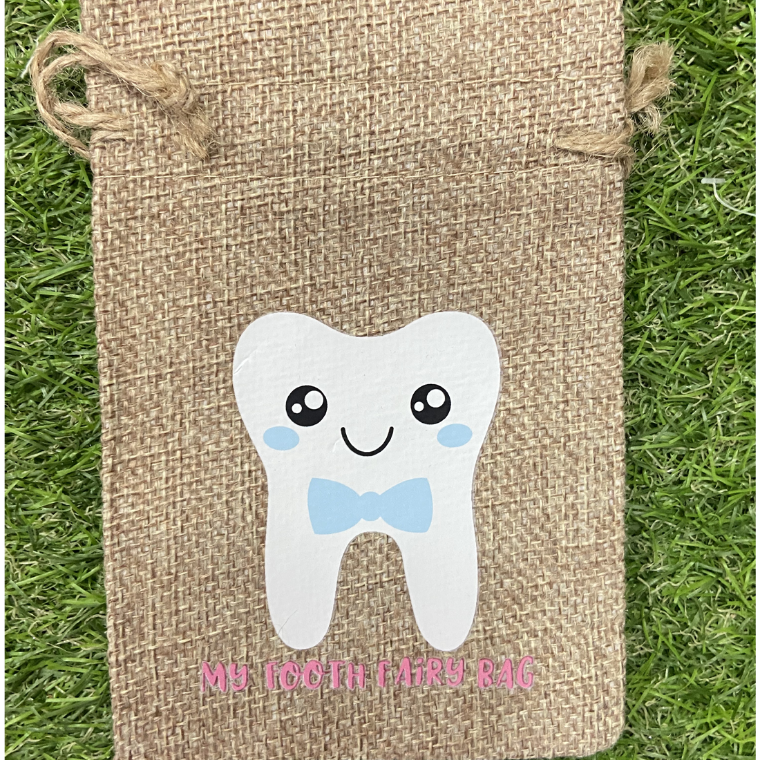 Blue Tooth Fairy Drawstring Pouch