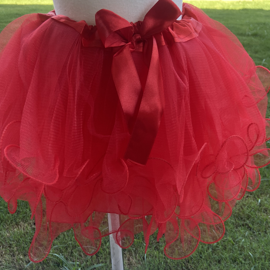 Child Red Layered Tutu