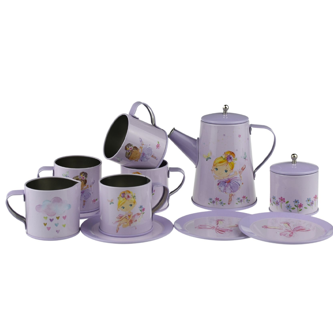 Children's Ballerina Tin Tea Mug Toy Set