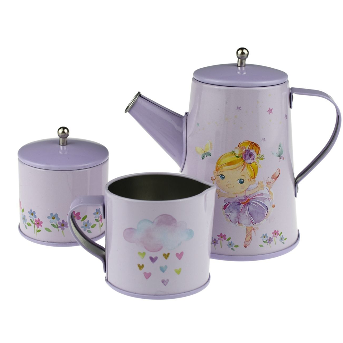 Children's Ballerina Tin Tea Mug Toy Set