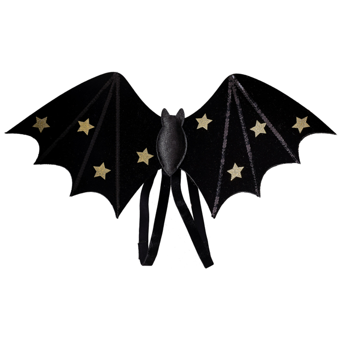 Childs Black and Gold Bat Wings