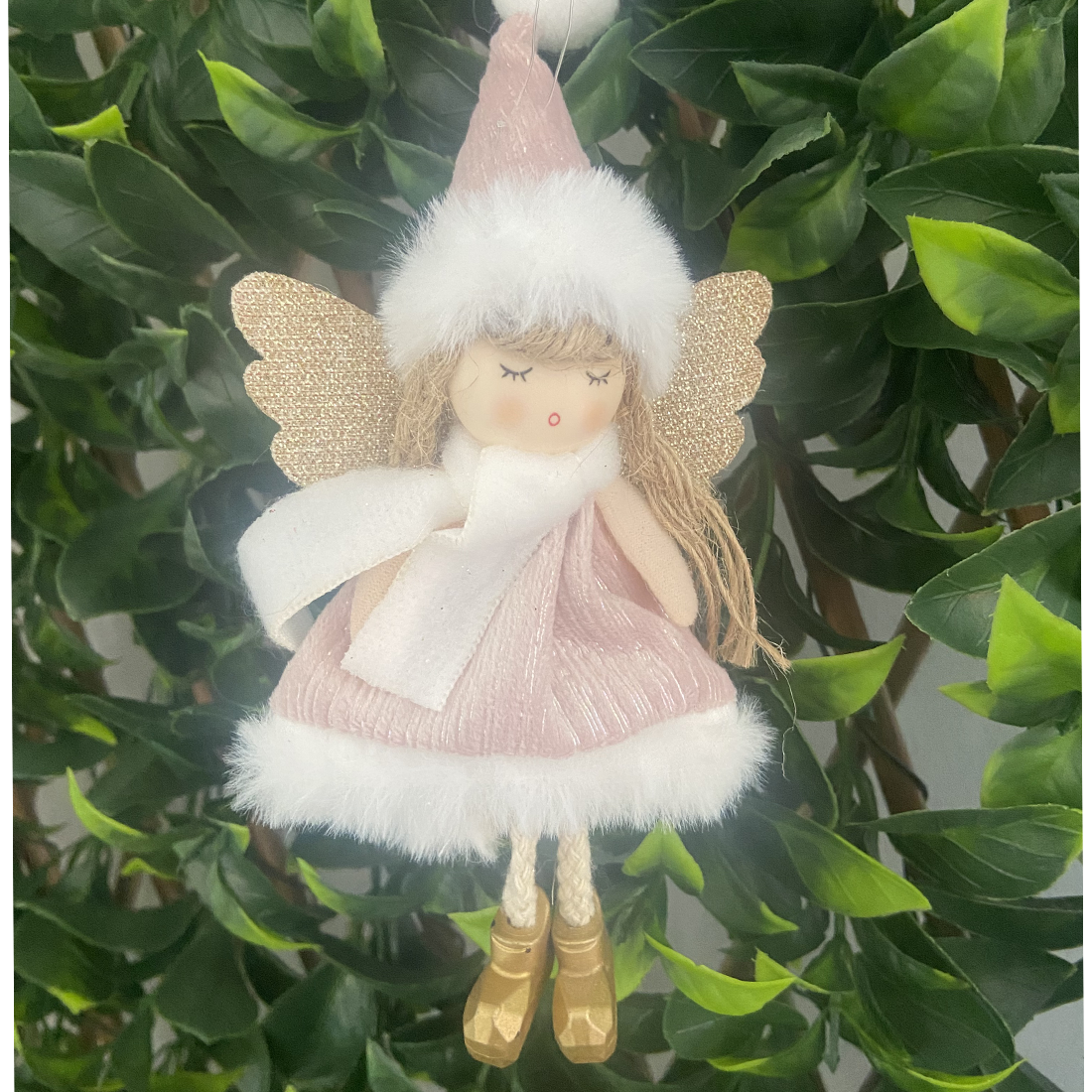 Christmas Pink Fairy Figurine Decoration