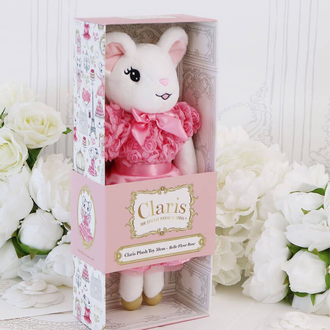 Claris Plush Toy Belle Fleur Rose - Large