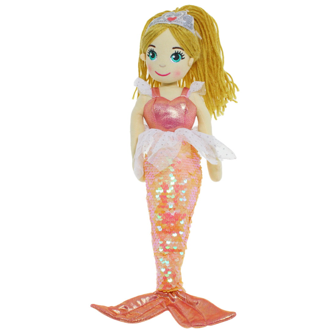 Cotton Candy Alana The Coral Flip Sequined Mermaid Doll