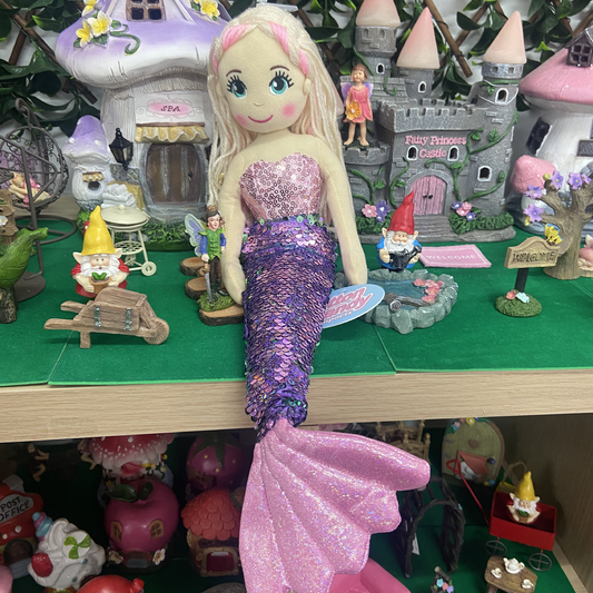 Cotton Candy Anna The Purple Flip Sequined Mermaid Doll