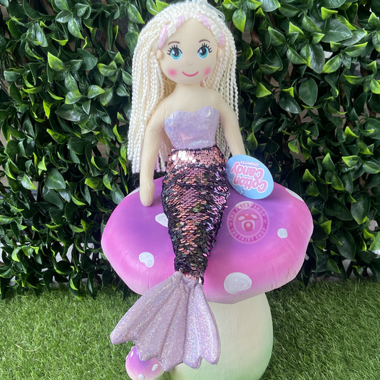 Cotton Candy Mermaid Lillian The Pink Flip Sequined Doll