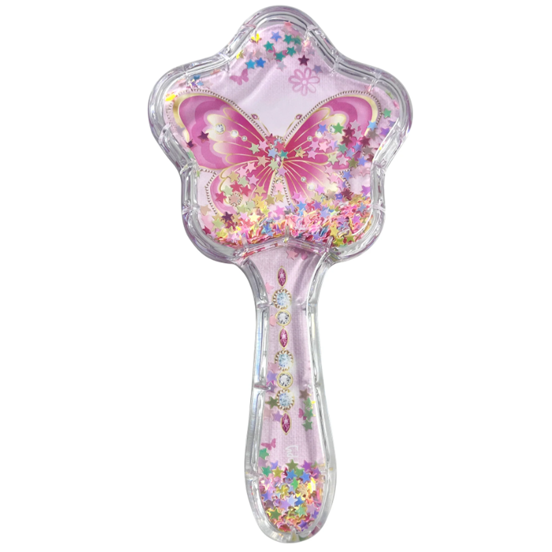 Dazzling Butterfly Pink Hair Brush