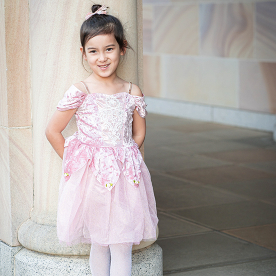 Dusty Rose Holiday Ballerina Dress