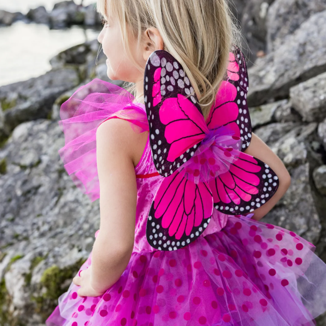 Fairy Blooms Deluxe pink dress with Wings