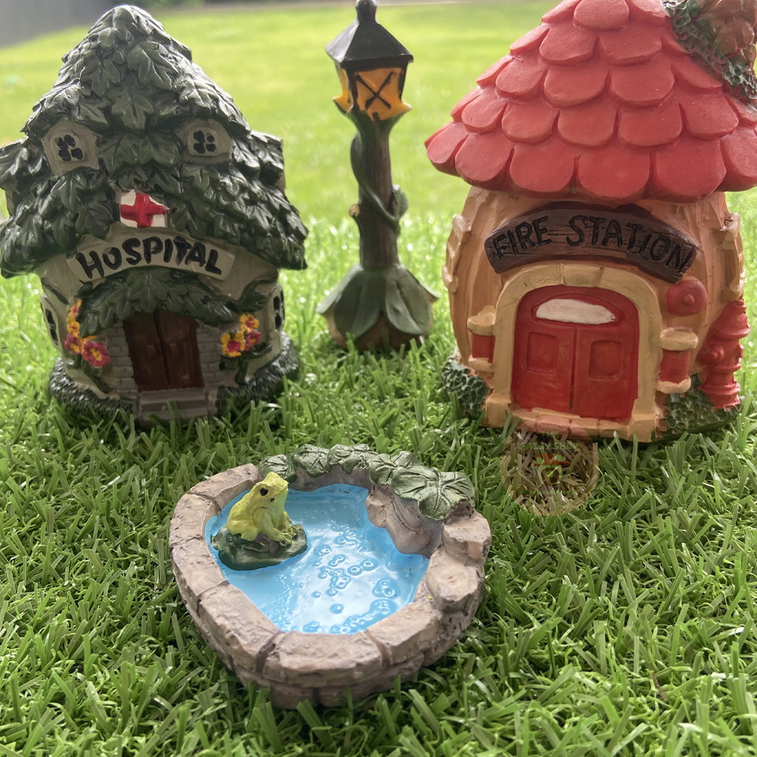 Fairy Garden Hospital and Fire Station Set