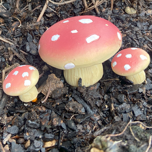 Fairy Garden Mushroom Mini Table and 2 Chairs Set