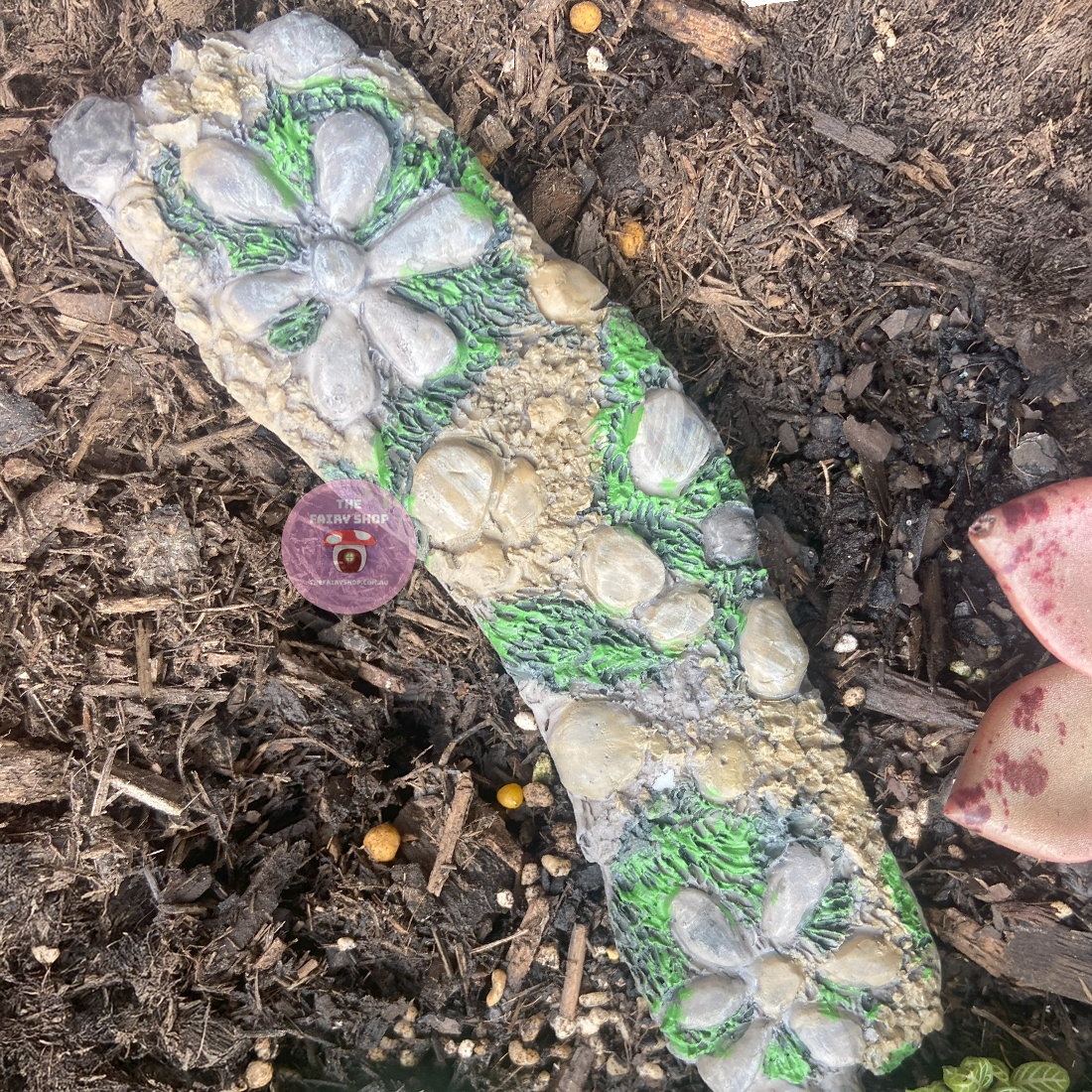 Fairy Garden Path With Stones and Grass