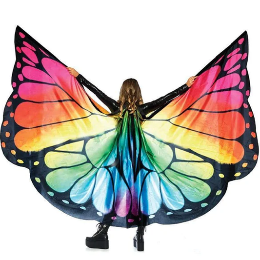 Festival Butterfly Wing Halter Cape with Batons