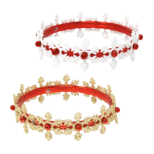 Festive Snowflake Glitter Bangle