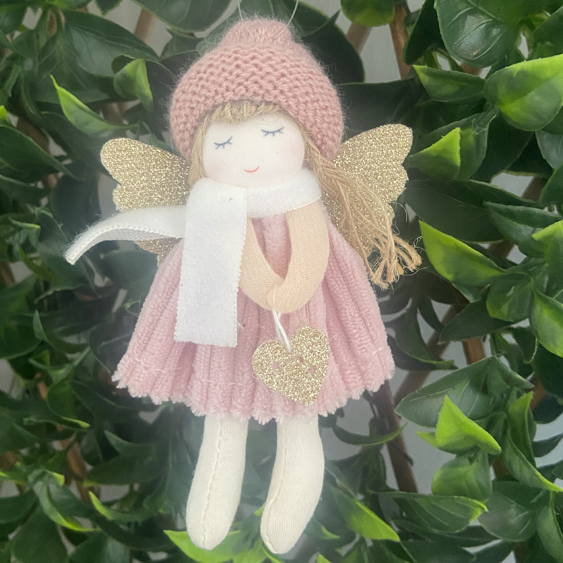 Hanging Christmas Pink Fairy Decoration