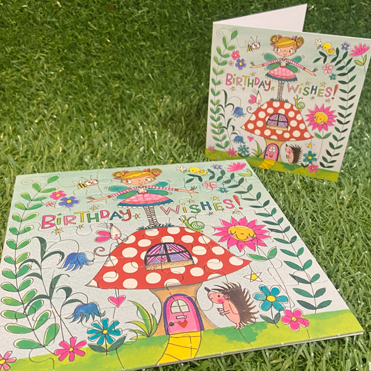 Jigsaw and Birthday Card Woodland Fairy