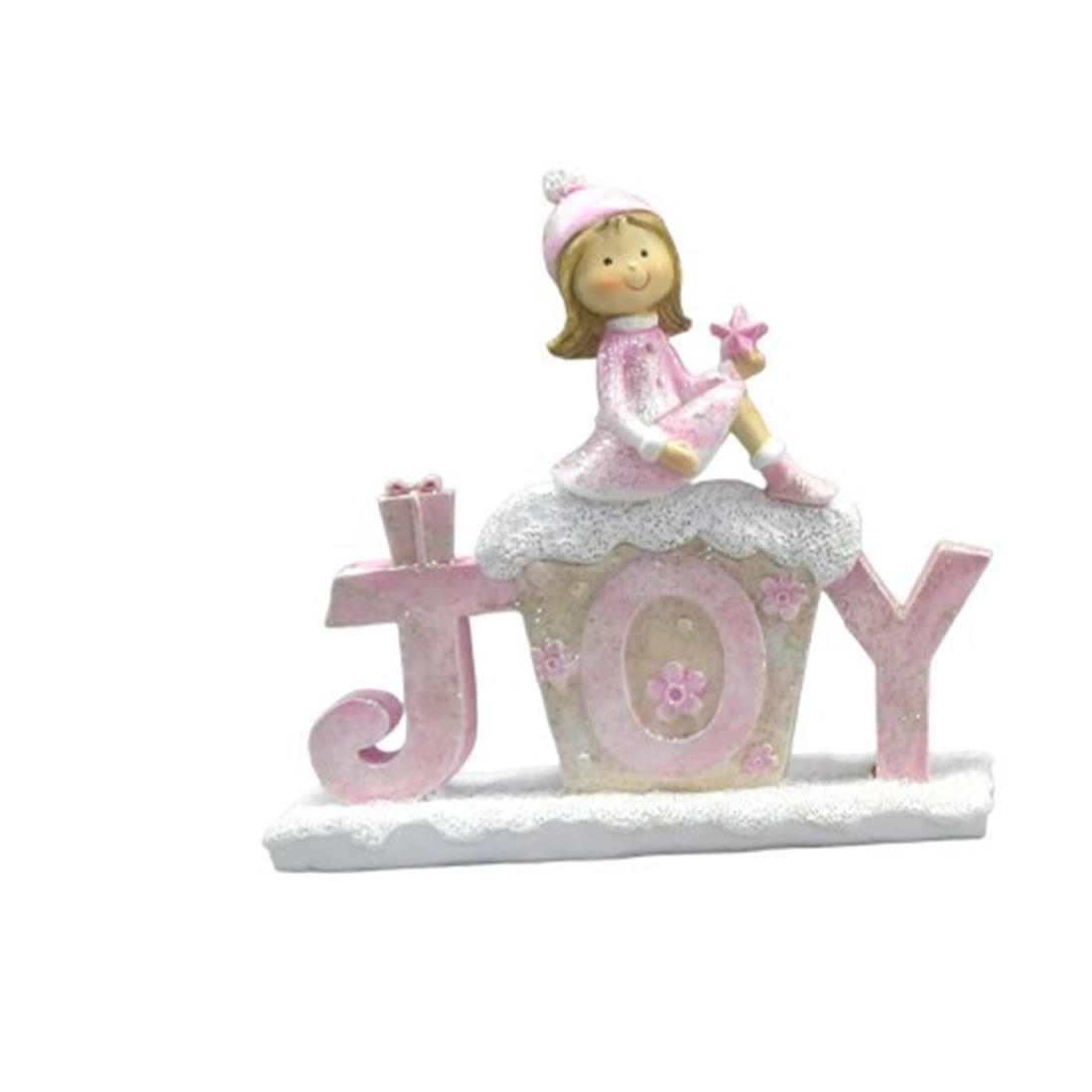 Joy or Merry Xmas Fairy Plaque