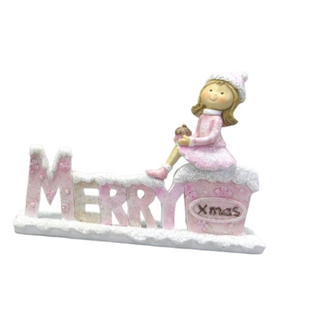 Joy or Merry Xmas Fairy Plaque