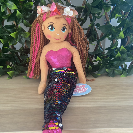 Kai the Pink Flip Sequin Mermaid Doll