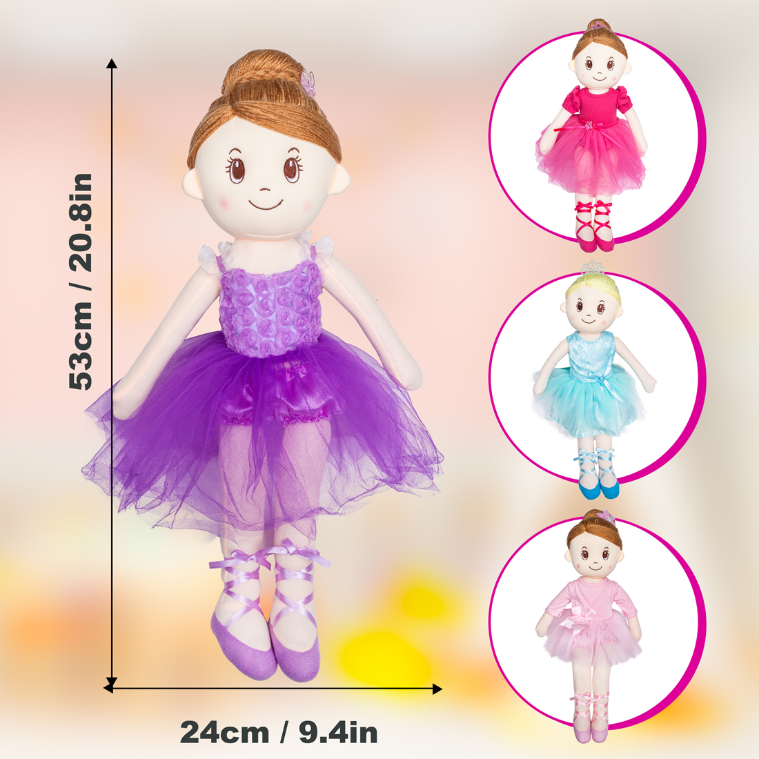 Mad Ally Ballerina Fairy Soft Plush Indi Doll - Skye