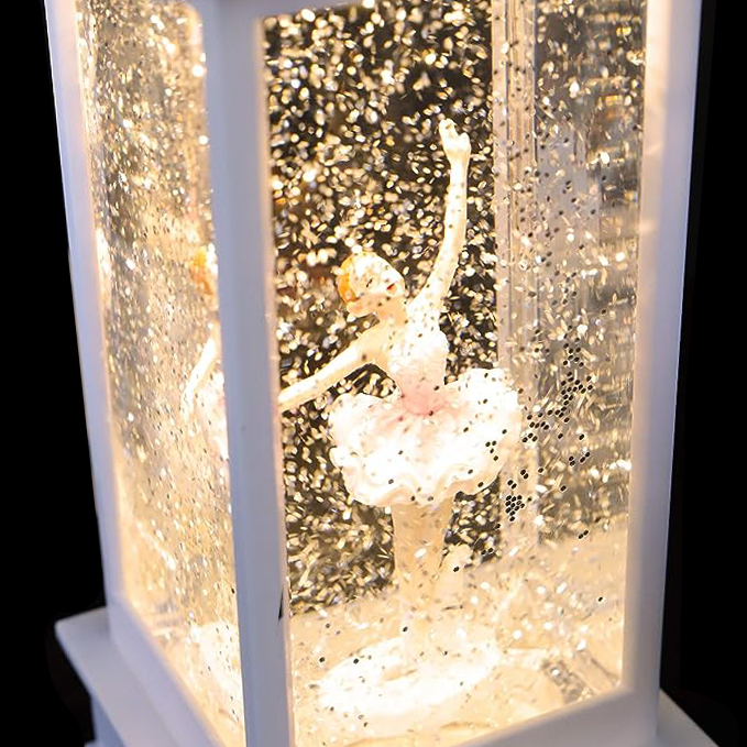 Magical White Lantern with Ballerina