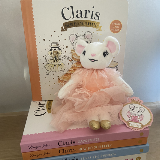 Mini Claris Doll and How Do You Feel Board Book