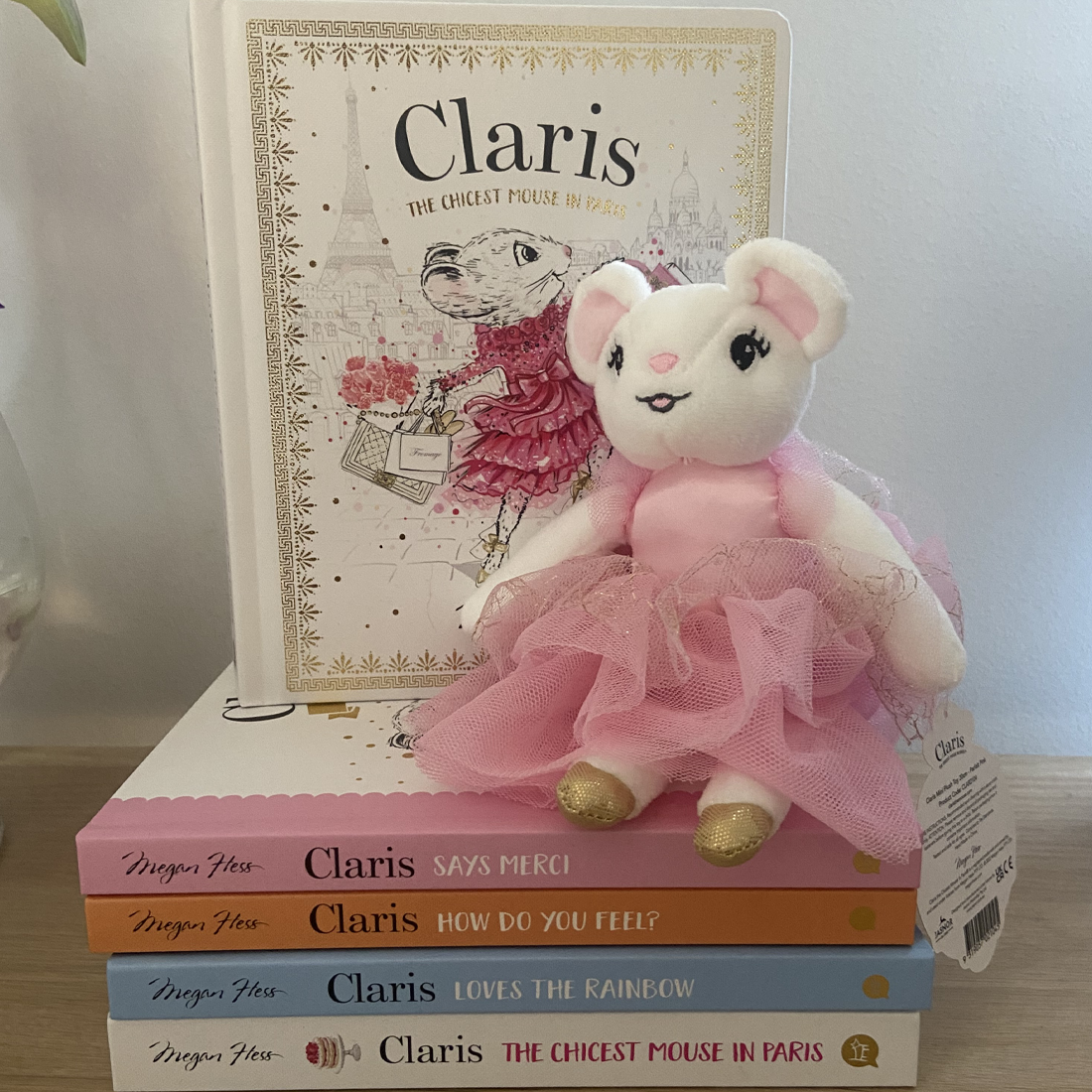 Mini Pink Claris Doll and Board Book Gift Set