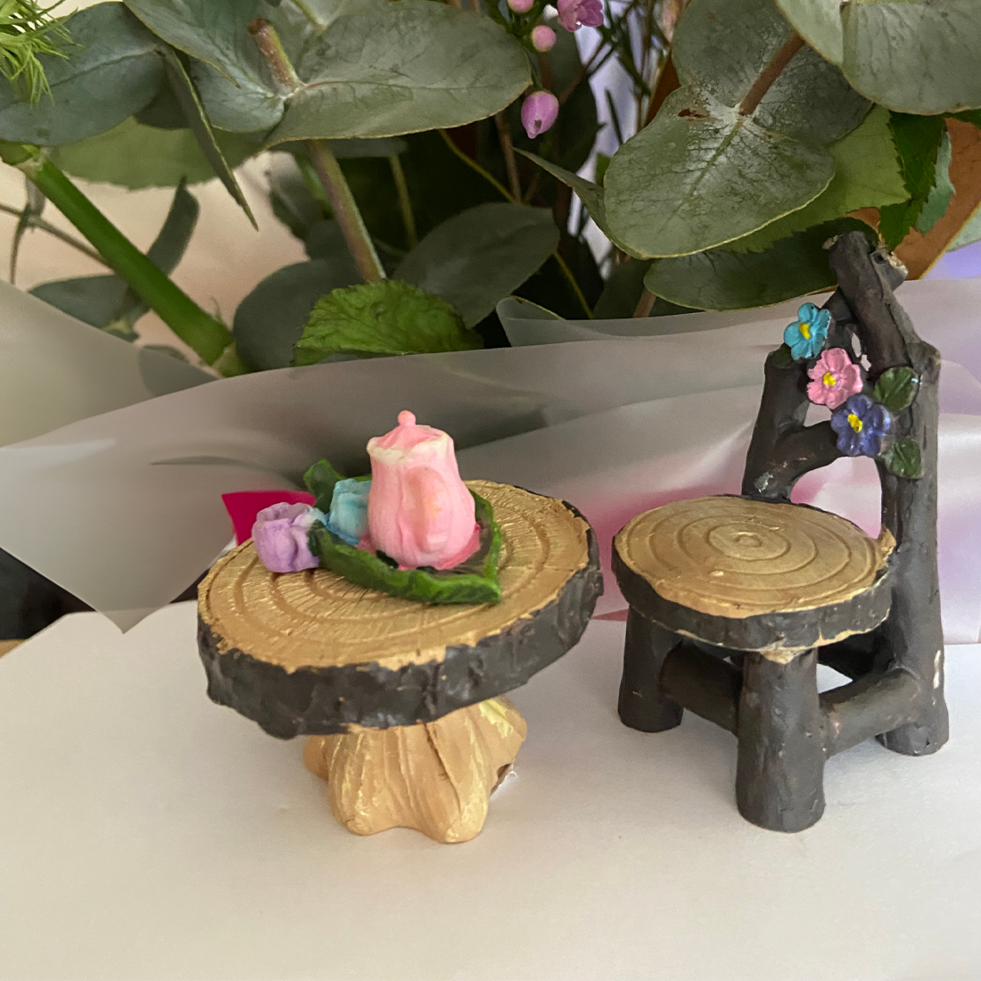 Miniature Fairy Garden Table and Chair Set