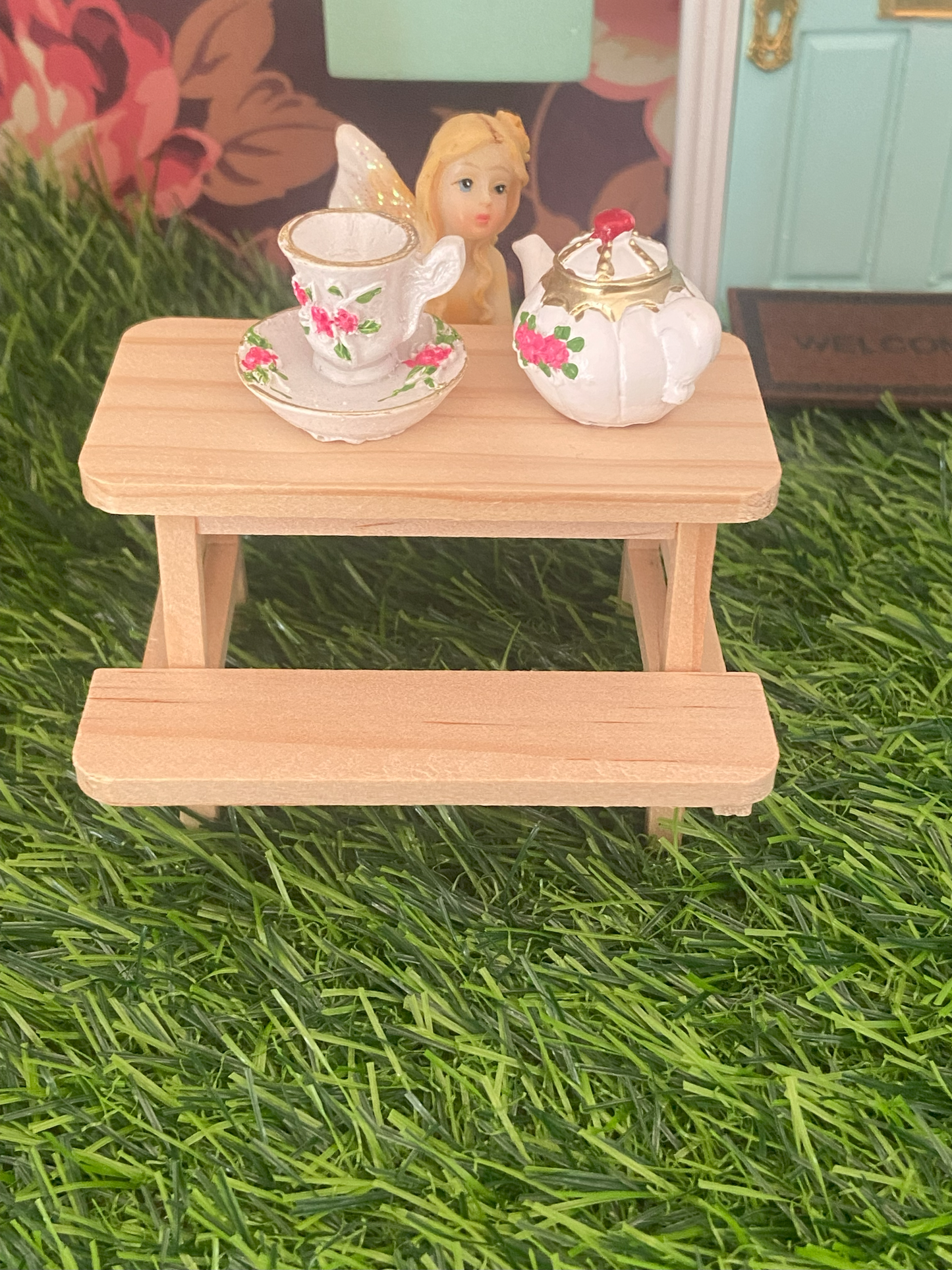 Miniature Wooden Picnic Table