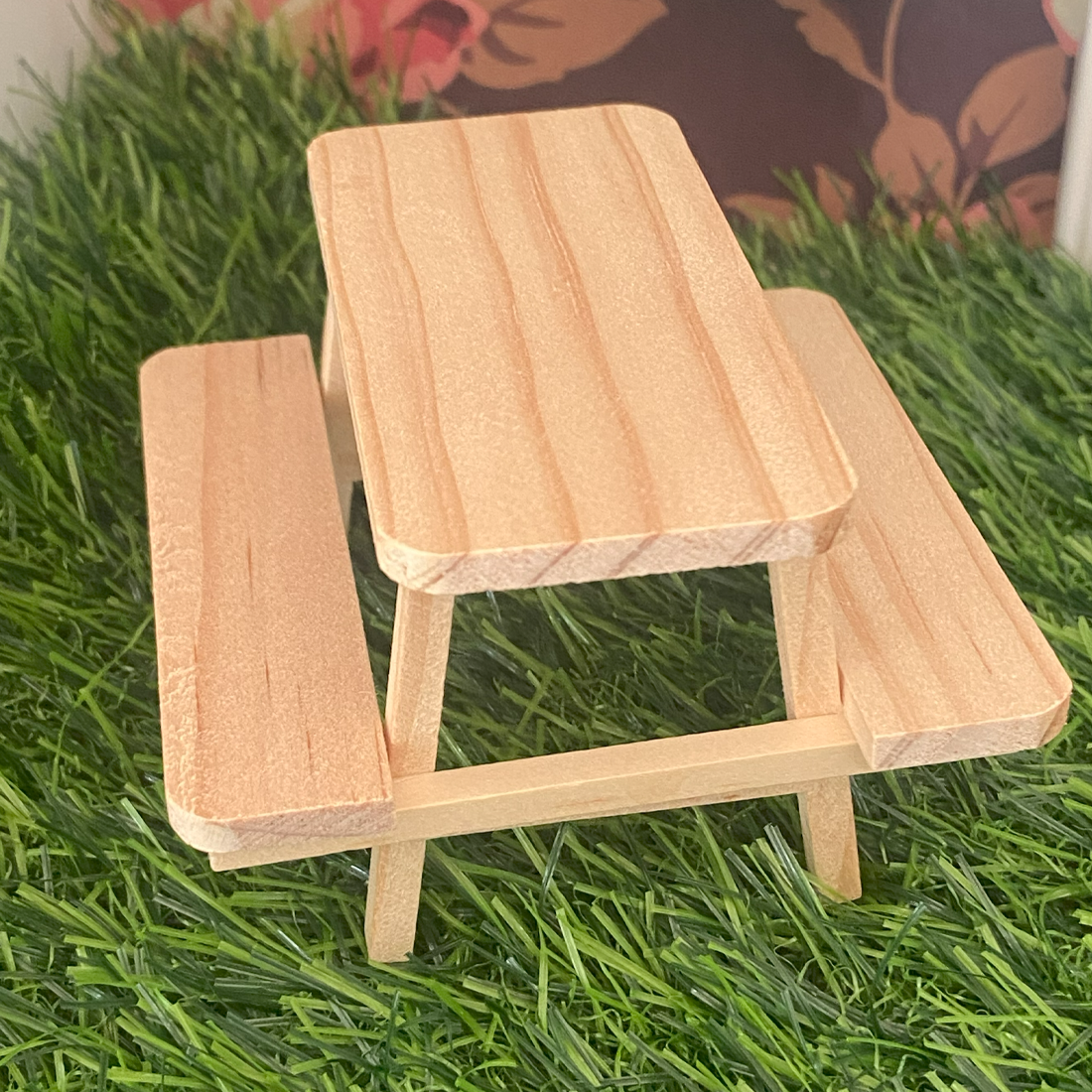 Miniature Wooden Picnic Table