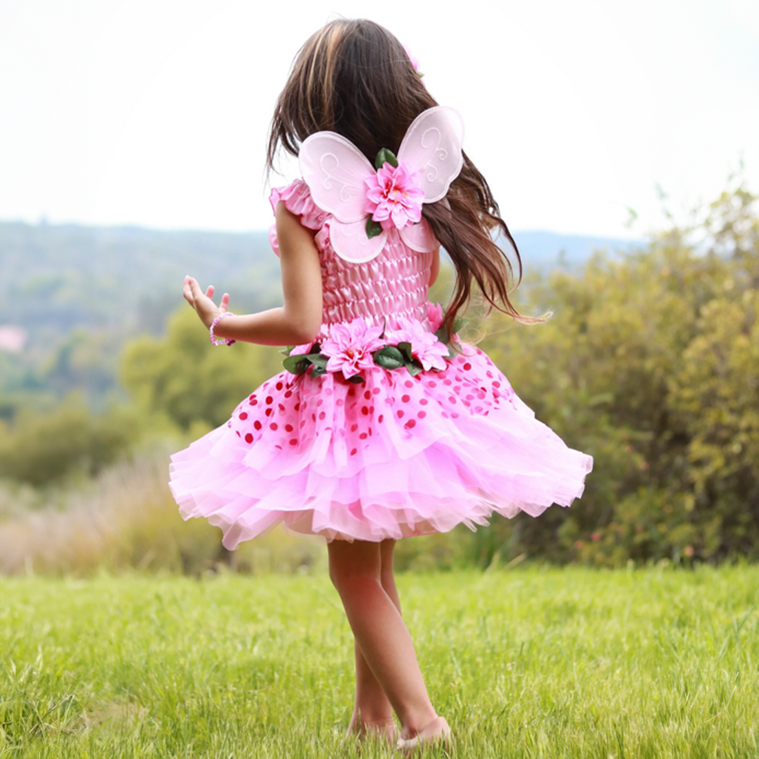 Pink Fairy Blooms Deluxe Dress with Wings Size 3-4