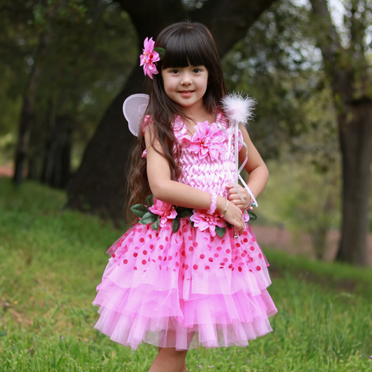 Pink Fairy Blooms Deluxe Dress with Wings Size 3-4