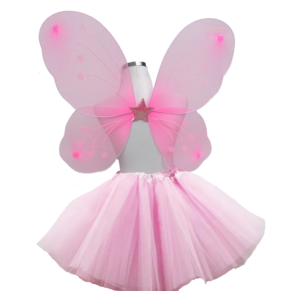 Pink Fairy Tutu and Wing Set