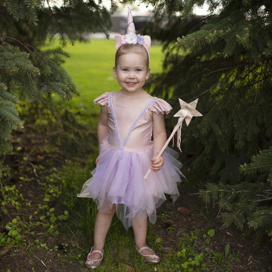 Pink Shimmer Unicorn Dress & Headband