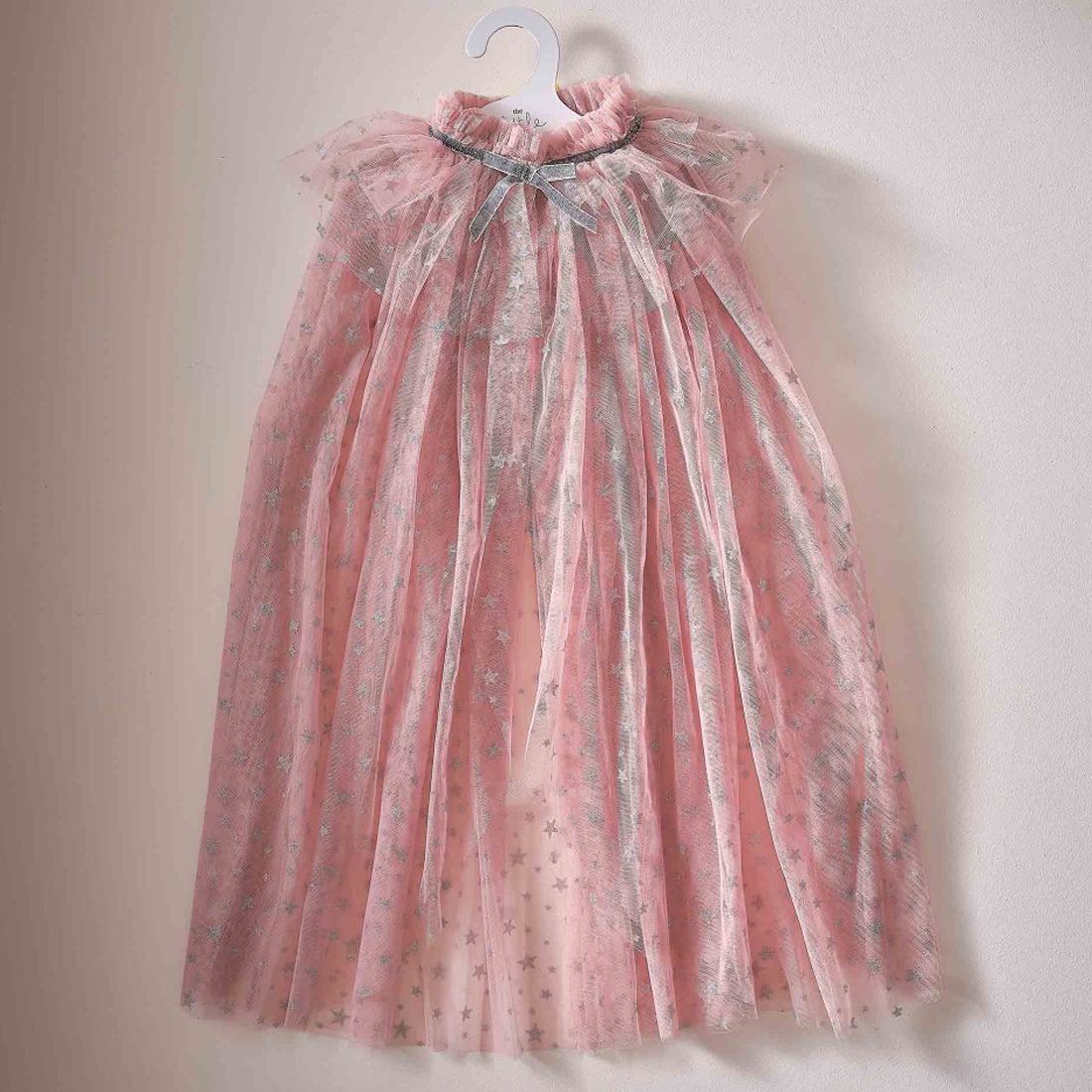 Pink & Silver Sparkle Fairy Princess Costume Cape