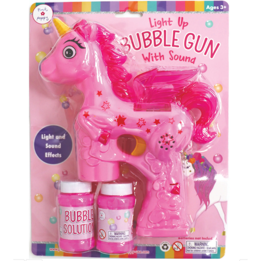 Pink Unicorn Bubble Gun