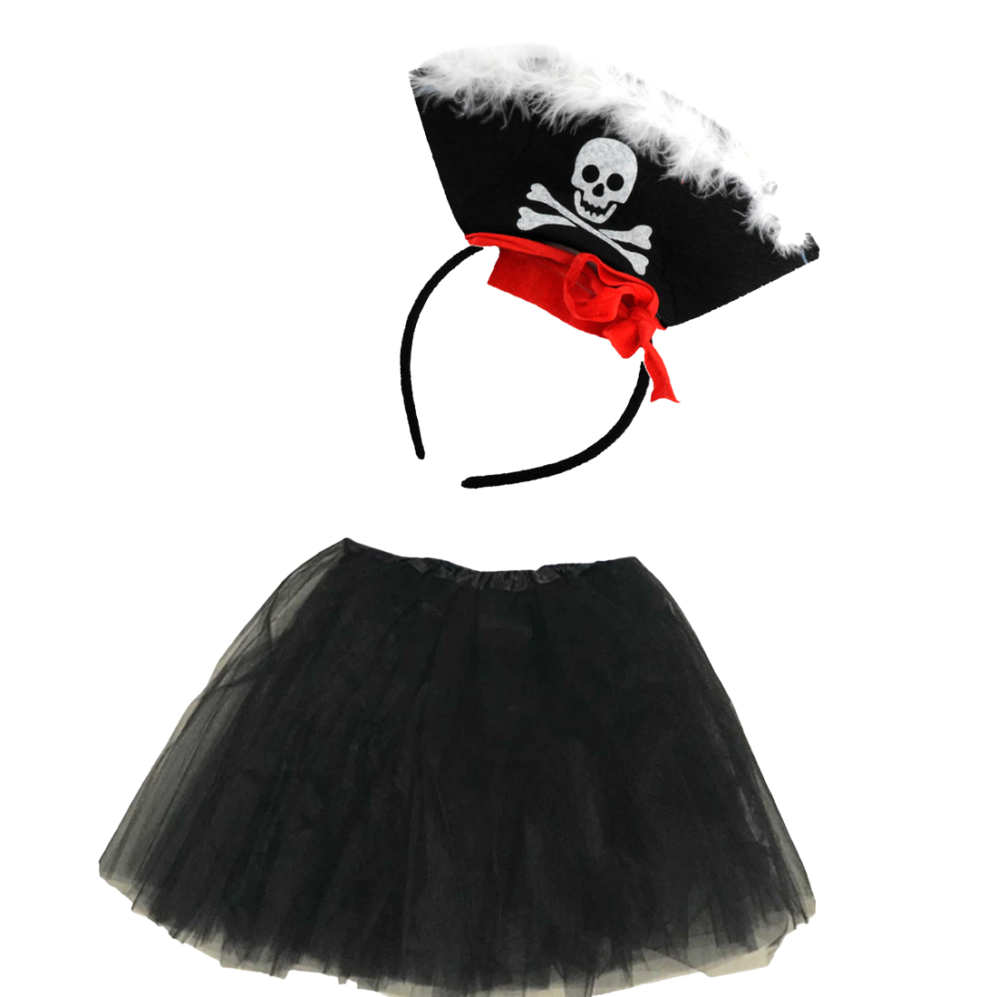 Pirate Headband and Black Tutu Set