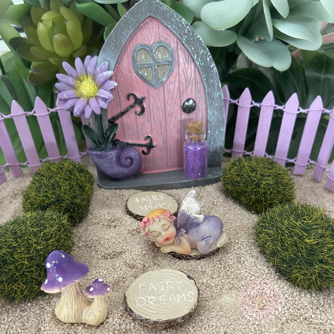 Purple Daisy Fairy Door Kit