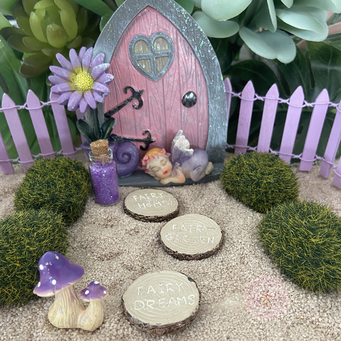 Purple Daisy Fairy Door Kit