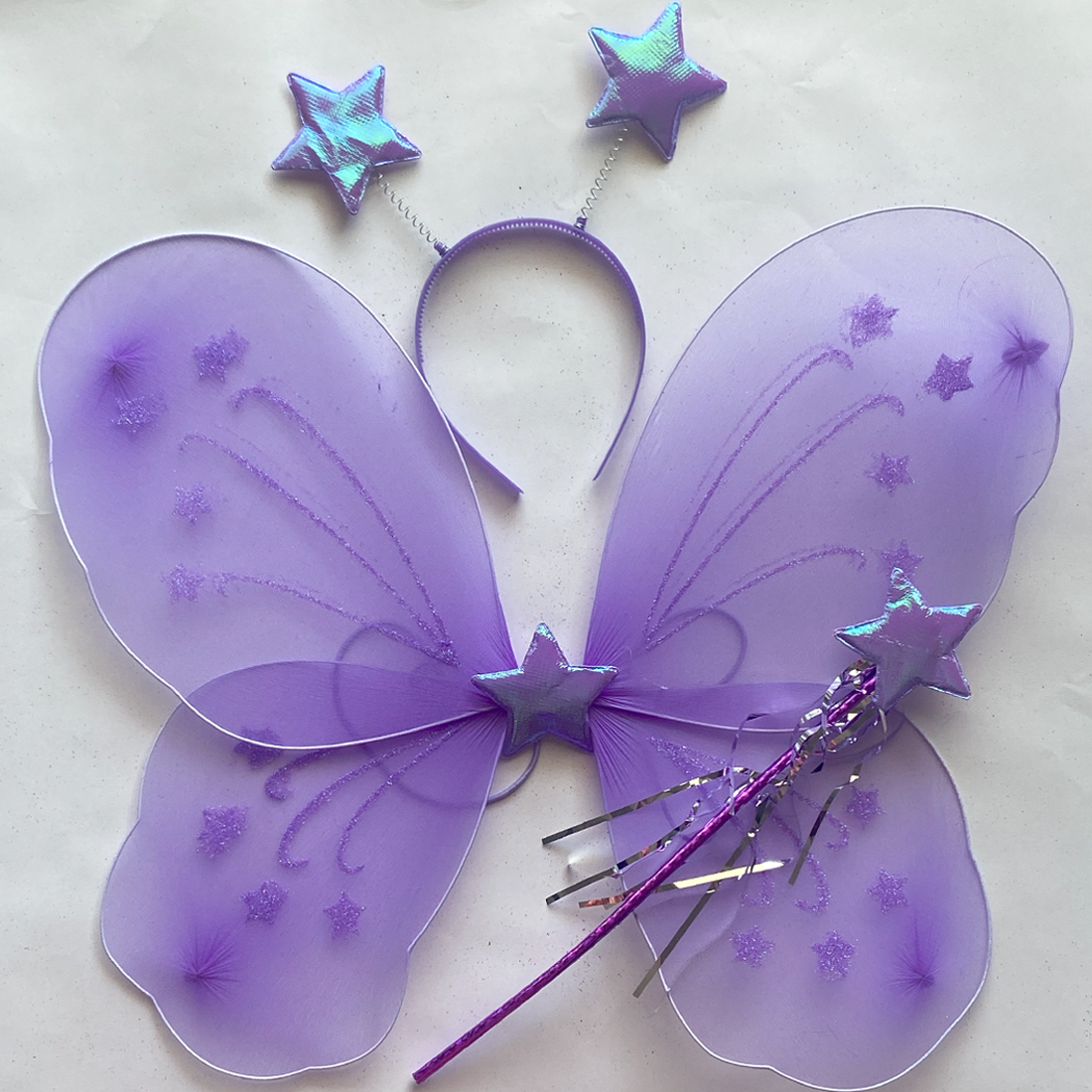 Purple Fairy 3 Piece Wing Costume Set